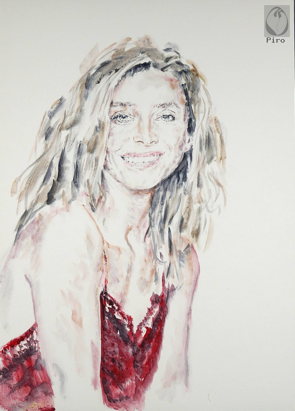 oil on paper - olio su carta di Piro